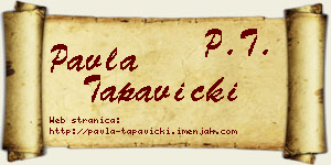 Pavla Tapavički vizit kartica